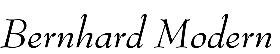 Bernhard Modern Std Italic Yazı tipi ücretsiz indir